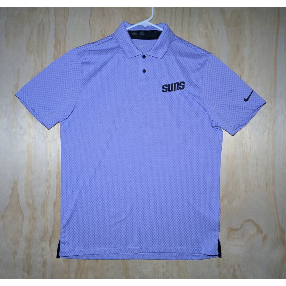 Nike Men's Medium Polo Shirt Phoenix Suns Purple Dri-Fit Performance Golf NBA